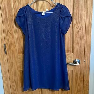 Women’s mini shift dress - Sparkle blue